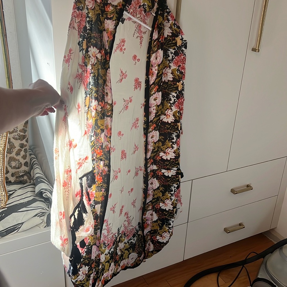 Free People Long kimono/swim coverup